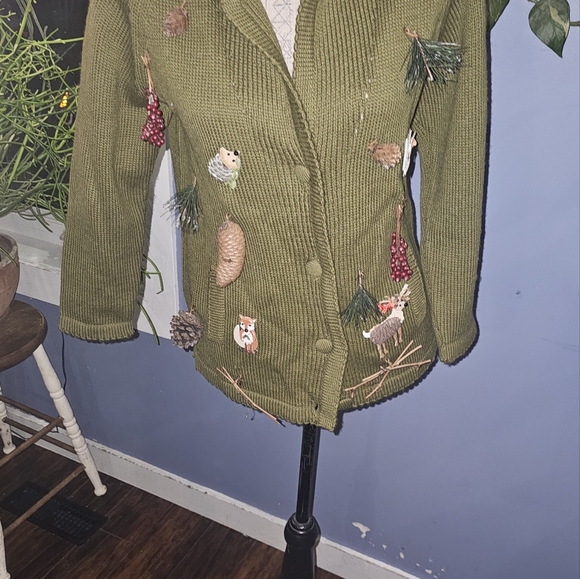Vintage British vogue wool cardigan - Picture 2 of 11